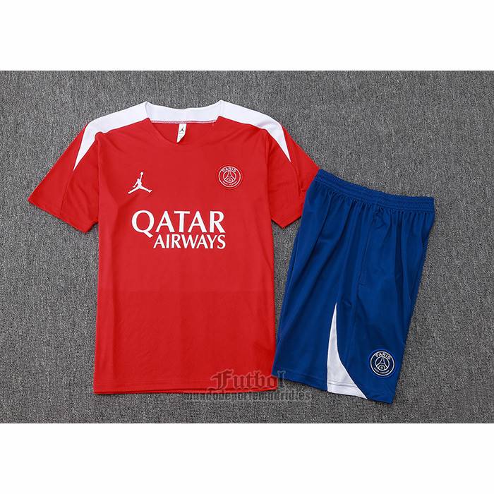 Chandal del Paris Saint-Germain Jordan Manga Corta 2024-2025 Rojo - Pantalon Corto
